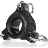 OxBalls Slung Silicone Ballstretcher with 3 Carabiners – Black - Adult Toys