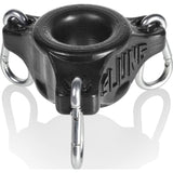 OxBalls Slung Silicone Ballstretcher with 3 Carabiners – Black - Adult Toys