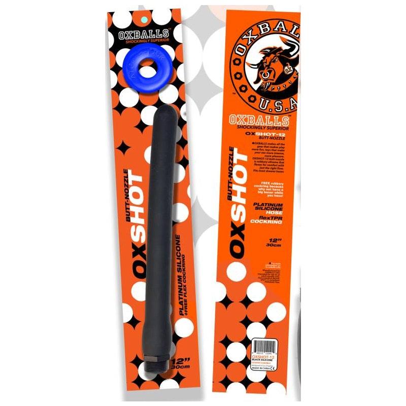 Oxshot Butt Nozzle 12in Shower Hose - Adult Toys
