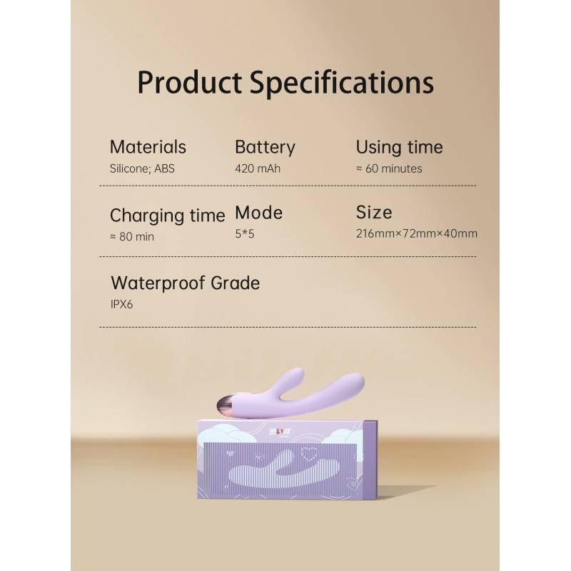 Pada Rabbit and G - Spot Pulsing Vibrator Purple - Adult Toys