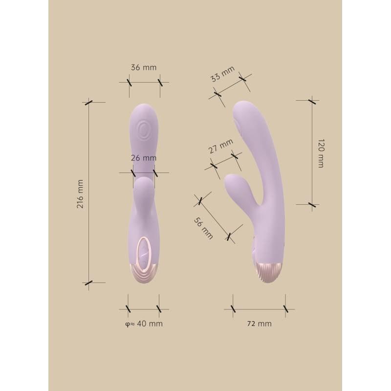 Pada Rabbit and G - Spot Pulsing Vibrator Purple - Adult Toys