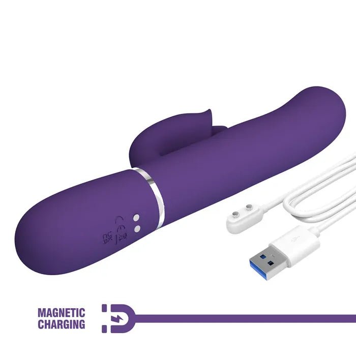 Party Up ALAN Dual Motor Vibrator - Purple - VIBRATORS