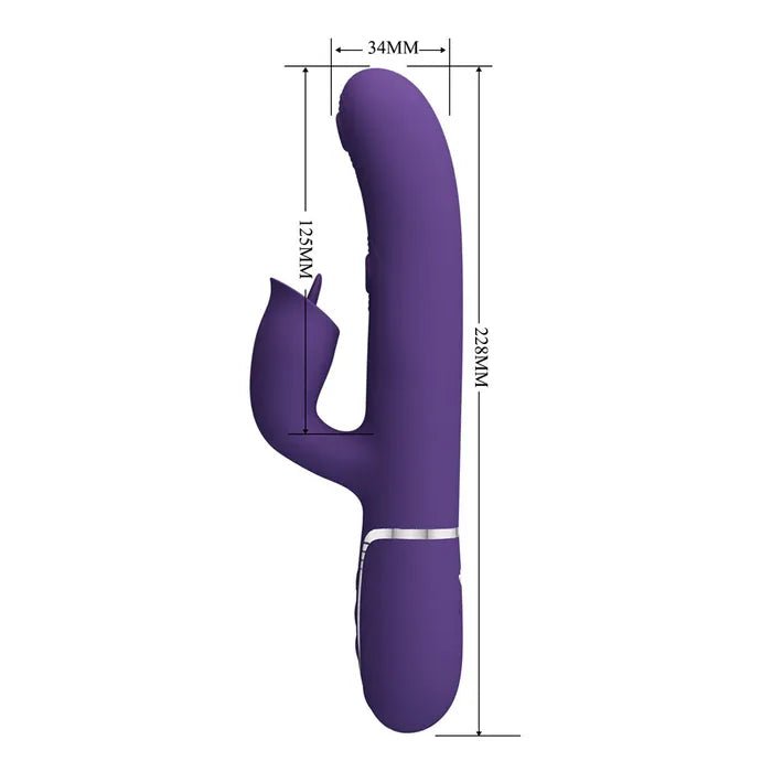 Party Up ALAN Dual Motor Vibrator - Purple - VIBRATORS