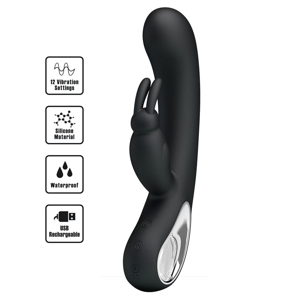 Party Up COLIN Rabbit Vibe - Black - VIBRATORS