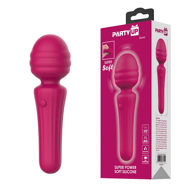 Party Up DUUNA Pink Massage Wand – Waterproof Silicone Vibrator - VIBRATORS