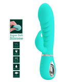 Party Up EDWARD Rabbit Vibe - Teal - VIBRATORS