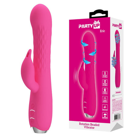 Party Up ERIC Rotating Beads Vibrator - Pink - VIBRATORS