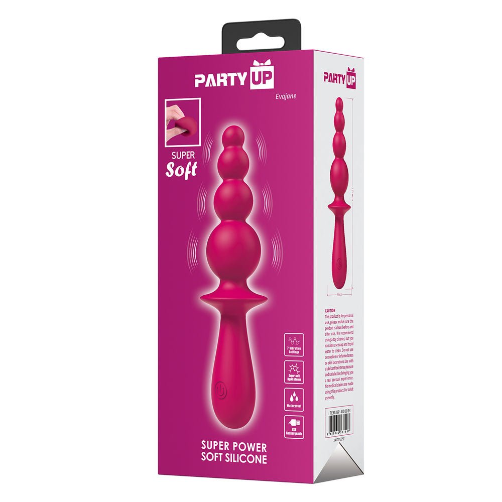 Party Up EVAJANE - Pink Beaded Vibrator - VIBRATORS