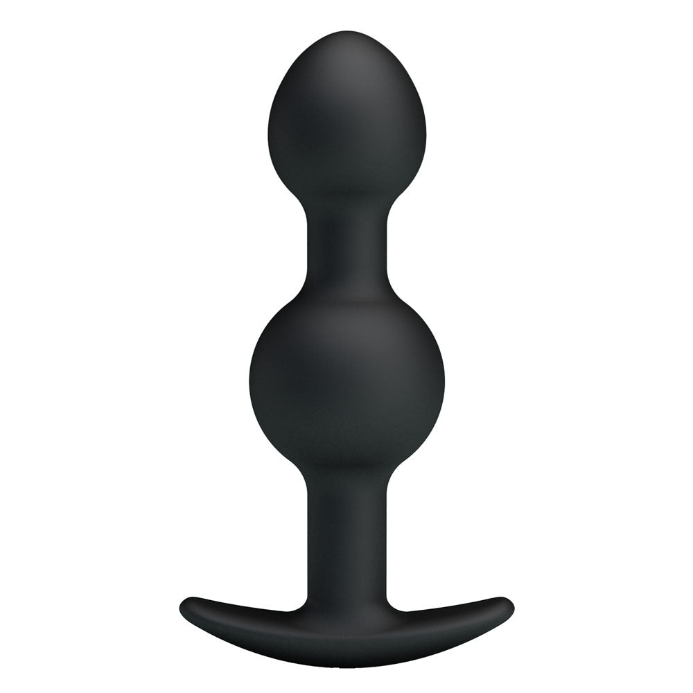 Party Up JAMES Anal Bead Plug - Black 10.4 cm - ANAL TOYS