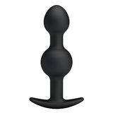 Party Up JAMES Anal Bead Plug - Black 10.4 cm - ANAL TOYS