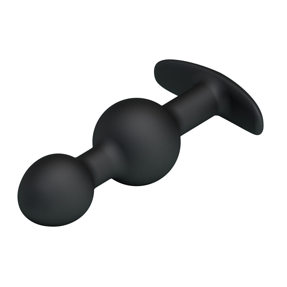 Party Up JAMES Anal Bead Plug - Black 10.4 cm - ANAL TOYS