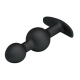 Party Up JAMES Anal Bead Plug - Black 10.4 cm - ANAL TOYS