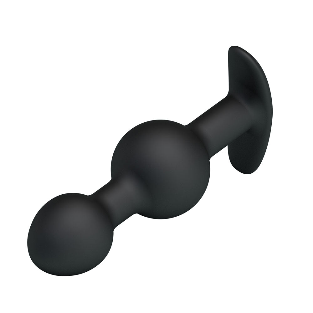 Party Up JAMES Anal Bead Plug - Black 10.4 cm - ANAL TOYS