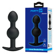 Party Up JAMES Anal Bead Plug - Black 10.4 cm - ANAL TOYS