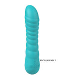 Party Up JAYLEI Rechargeable Silicone Vibrator – Teal, 7 Functions - VIBRATORS
