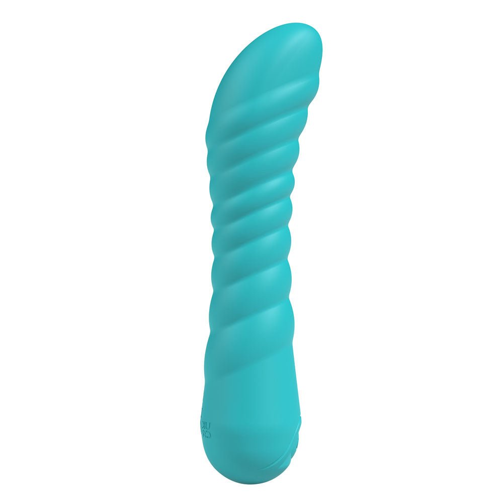 Party Up JAYLEI Rechargeable Silicone Vibrator – Teal, 7 Functions - VIBRATORS