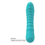 Party Up JAYLEI Rechargeable Silicone Vibrator – Teal, 7 Functions - VIBRATORS
