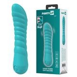 Party Up JAYLEI Rechargeable Silicone Vibrator – Teal, 7 Functions - VIBRATORS