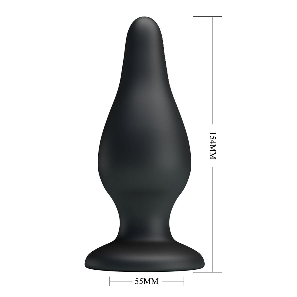 Party Up JEREMY Butt Plug - Black 15.4 cm - ANAL TOYS