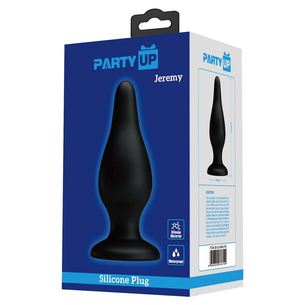 Party Up JEREMY Butt Plug - Black 15.4 cm - ANAL TOYS