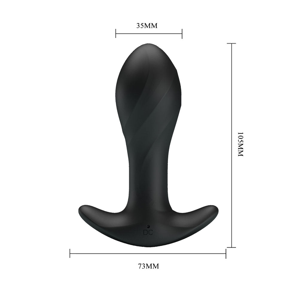Party Up KEITH Vibrating Plug - Black - ANAL TOYS