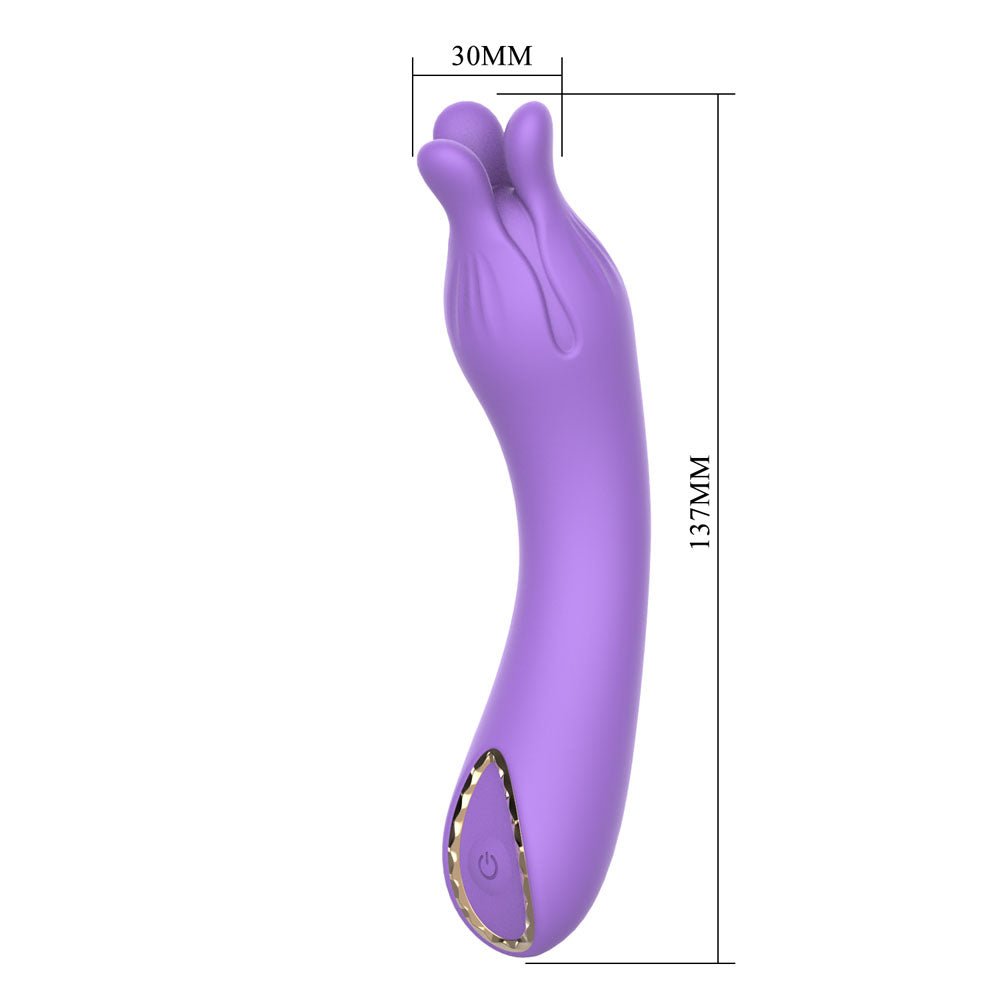 Party Up Kelly Purple USB Rechargeable Vibrator - 13.7cm Silicone - VIBRATORS