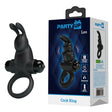 Party Up LARRY Vibrating Cock Ring - Black - COCK RINGS