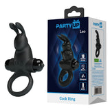 Party Up LARRY Vibrating Cock Ring - Black - COCK RINGS