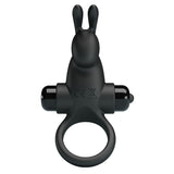 Party Up LARRY Vibrating Cock Ring - Black - COCK RINGS