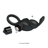 Party Up LARRY Vibrating Cock Ring - Black - COCK RINGS