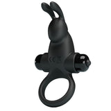 Party Up LARRY Vibrating Cock Ring - Black - COCK RINGS
