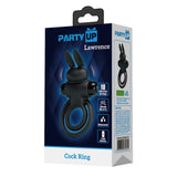 Party Up LAWRENCE Vibrating Cock Ring - Black - COCK RINGS