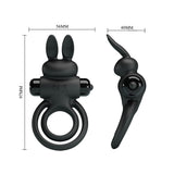Party Up LAWRENCE Vibrating Cock Ring - Black - COCK RINGS