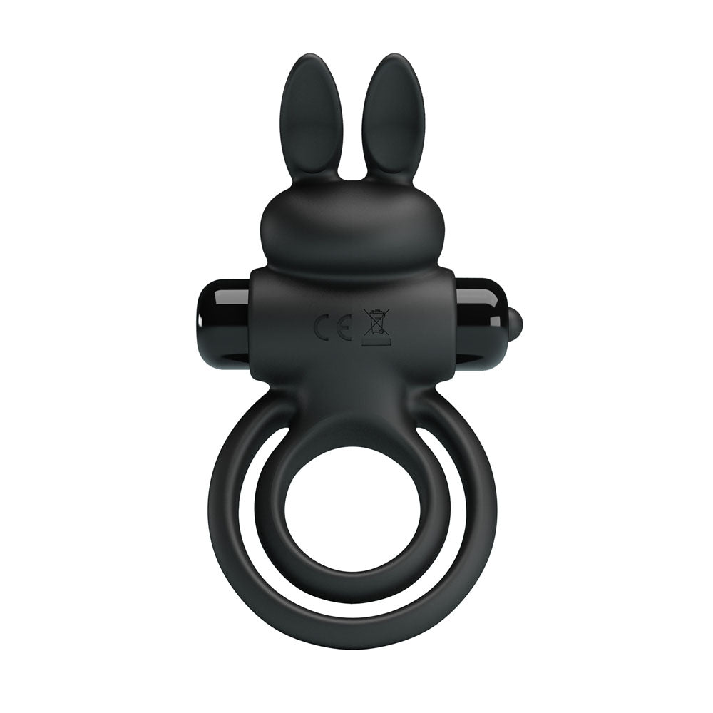 Party Up LAWRENCE Vibrating Cock Ring - Black - COCK RINGS
