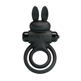 Party Up LAWRENCE Vibrating Cock Ring - Black - COCK RINGS