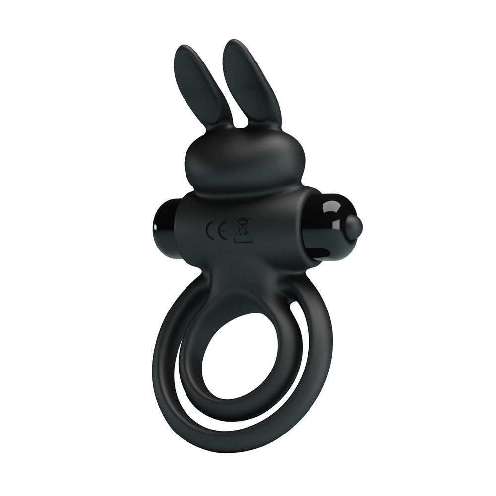 Party Up LAWRENCE Vibrating Cock Ring - Black - COCK RINGS