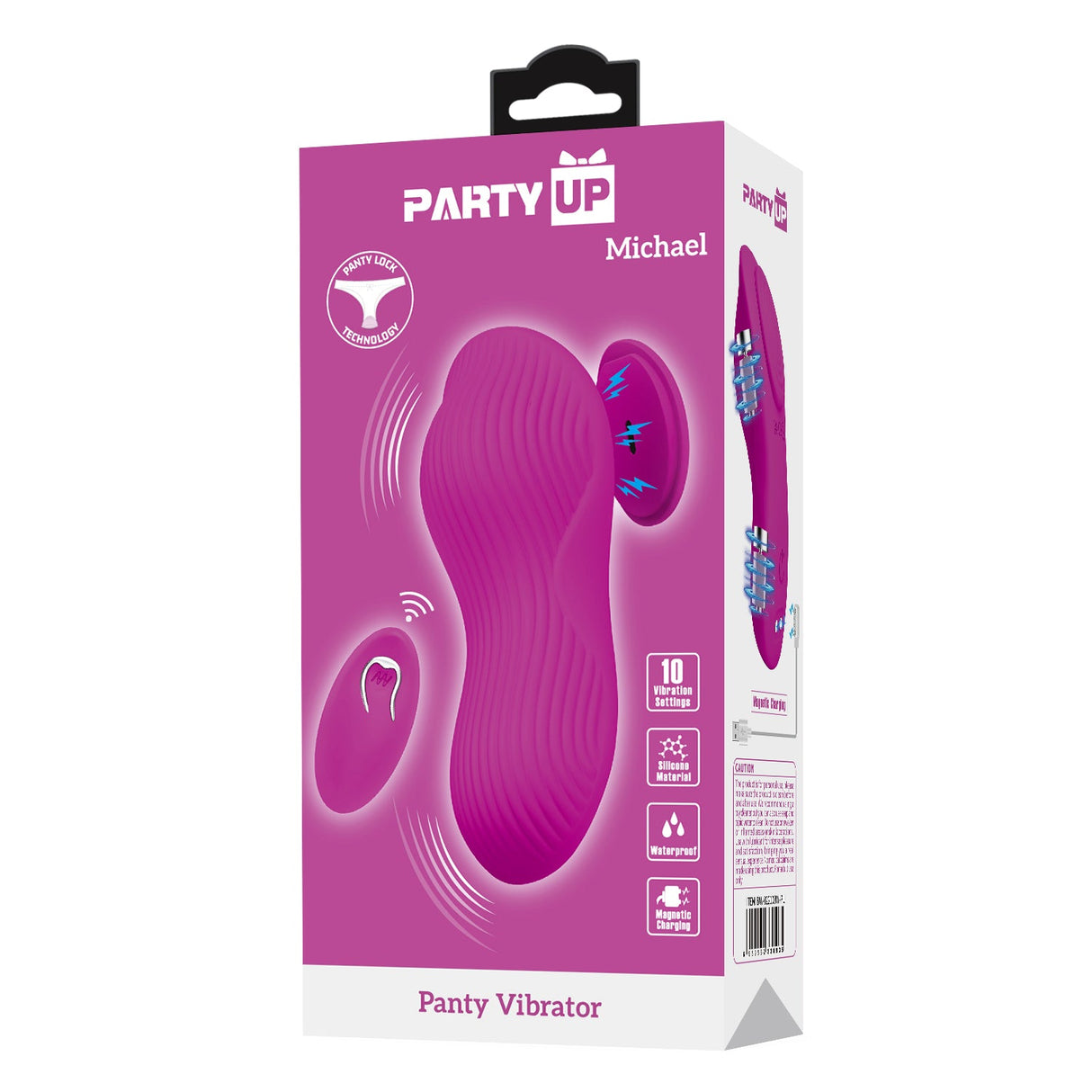 Party Up MICHAEL Panty Vibe - Pink with Wireless Remote Control - STIMULATORS