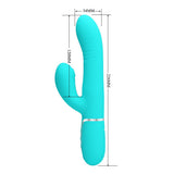 Party Up PAUL Rolling Beads Vibrator - Teal - VIBRATORS