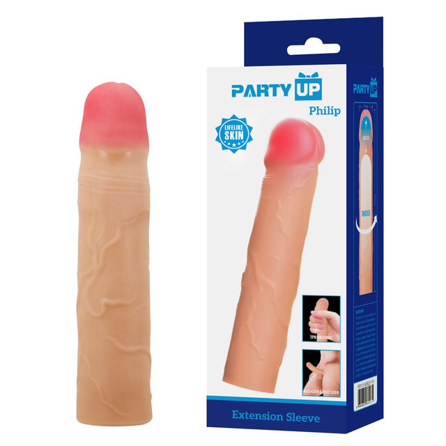 Party Up PHILIP 3 Inch Extender Sleeve - Flesh - SLEEVES
