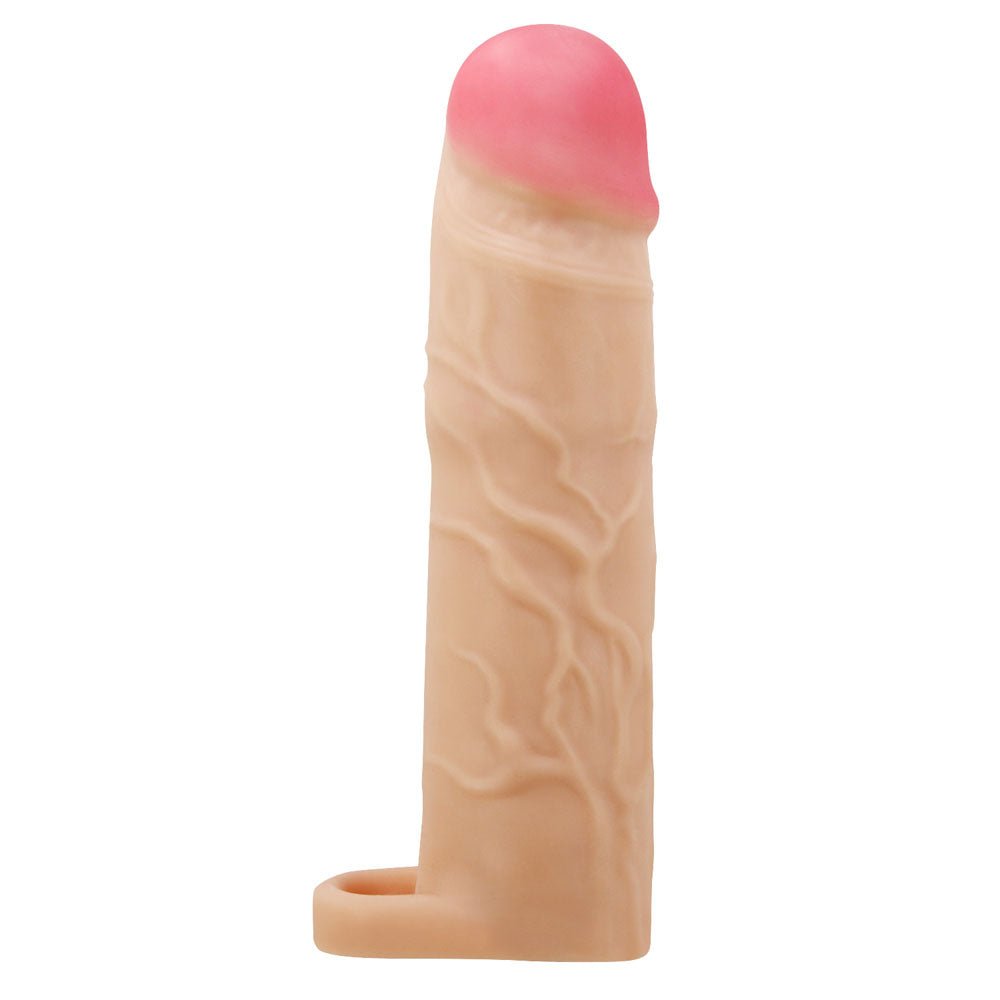 Party Up RICHARD 3 Inch Penis Extender Sleeve - Flesh TPR Material - SLEEVES