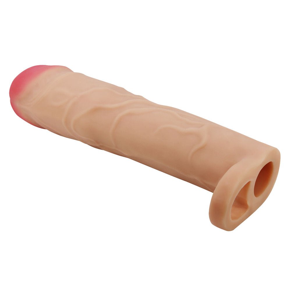 Party Up RICHARD 3 Inch Penis Extender Sleeve - Flesh TPR Material - SLEEVES