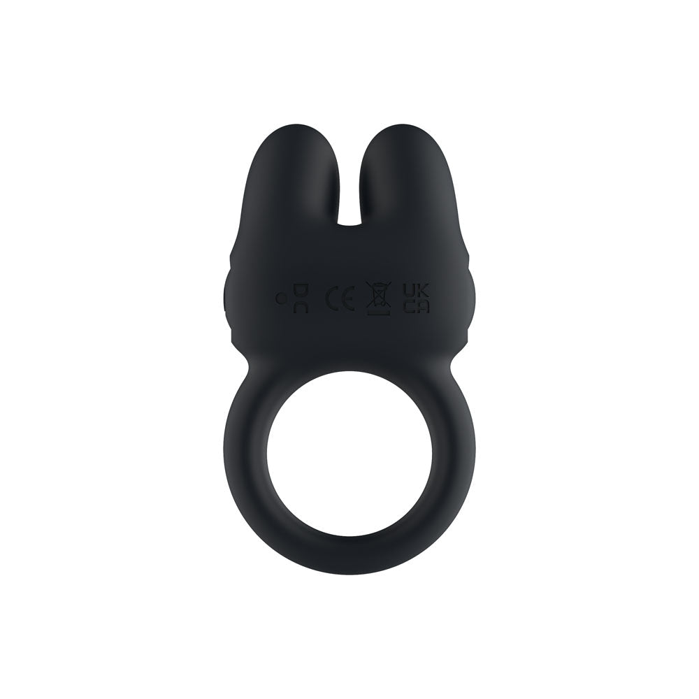 Passion Play Dual Motors Vibrating Cock Ring Black - COCK RINGS