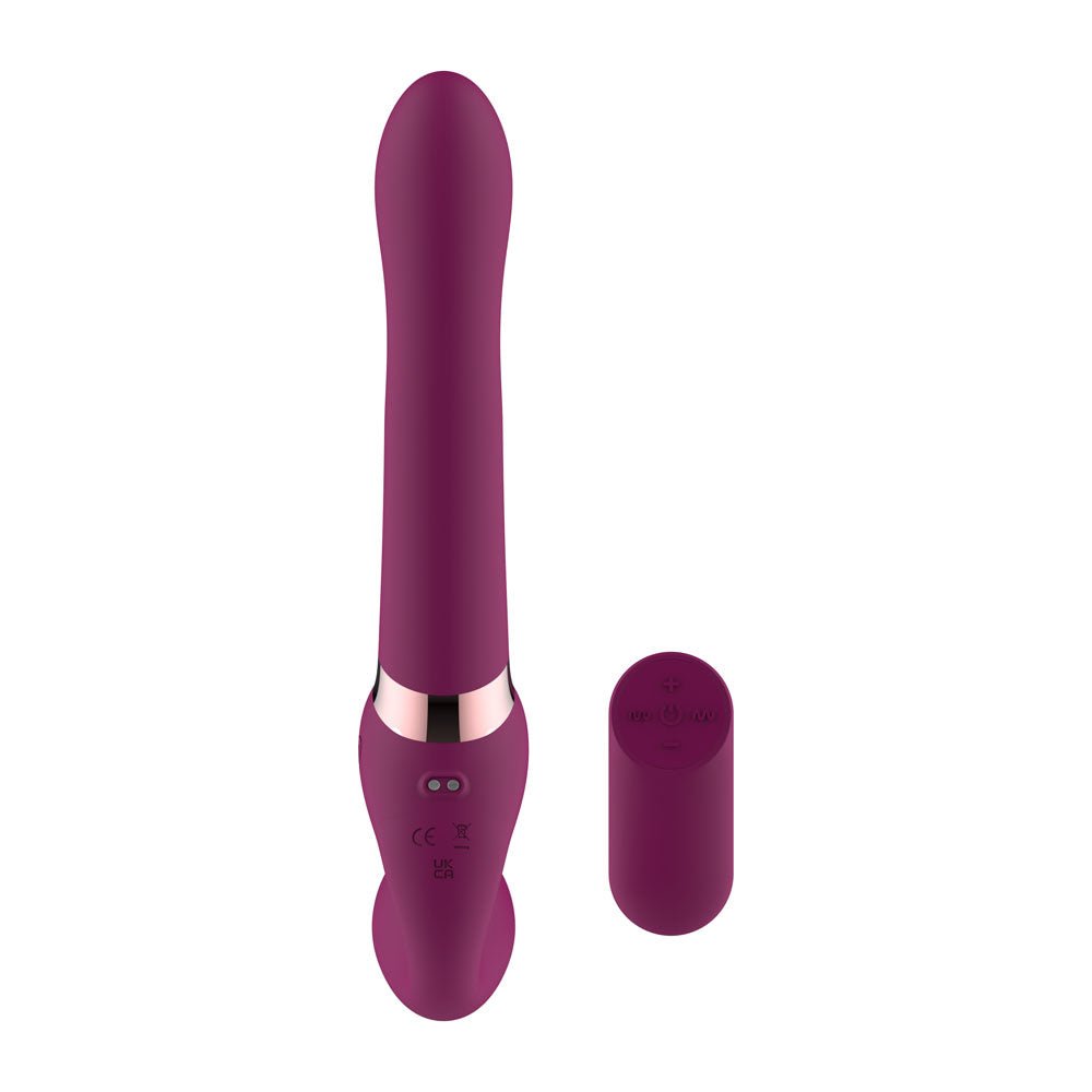 Passion Play Strapless Dildo Remote Controller Purple 25 cm - STRAP-ONS