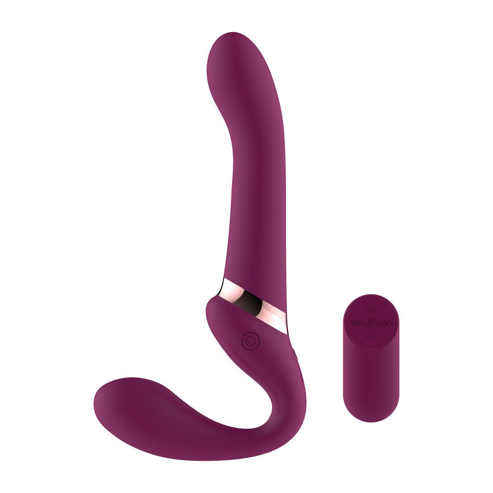 Passion Play Strapless Dildo Remote Controller Purple 25 cm - STRAP-ONS
