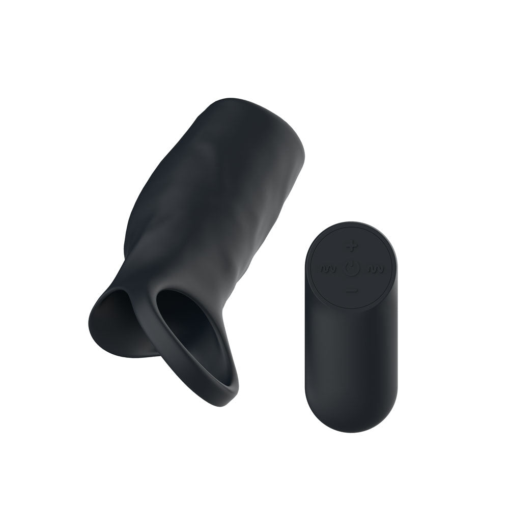 Passion Play Vibrating Cock Ring Sleeve With Wireless Remote - COCK RINGS