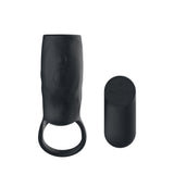 Passion Play Vibrating Cock Ring Sleeve With Wireless Remote - COCK RINGS