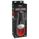 PDX Elite Fap - O - Matic Pro XL - White/Red - Rechargeable Auto Stroker - MASTURBATORS