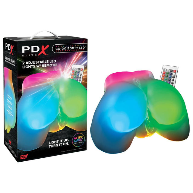 PDX Elite Go Go Booty LED Mega Masturbator Clear With LED Doggy Style - MASTURBATORS