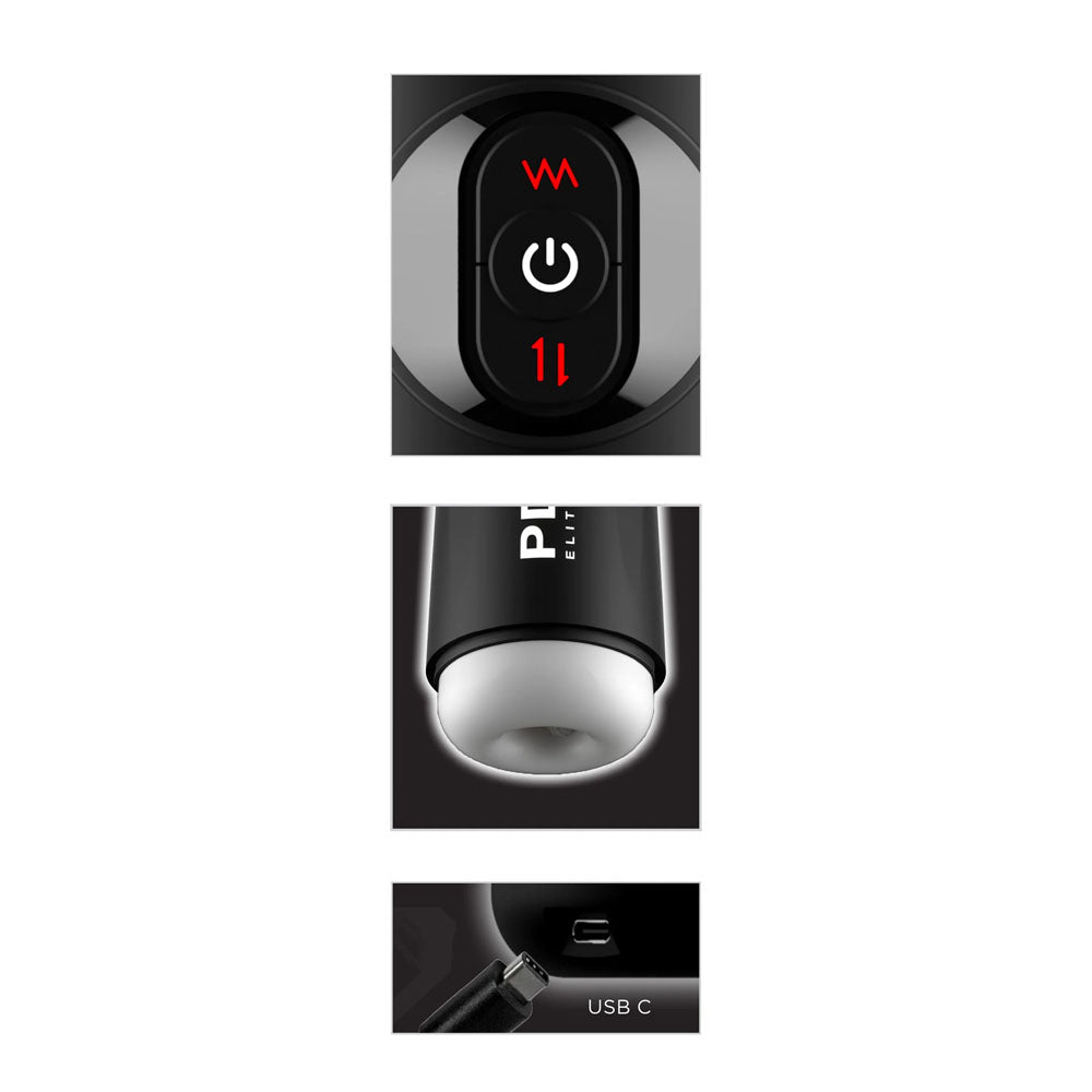 PDX Elite Moto Milker - USB Rechargeable Thrusting & Vibrating Auto Stroker - MASTURBATORS