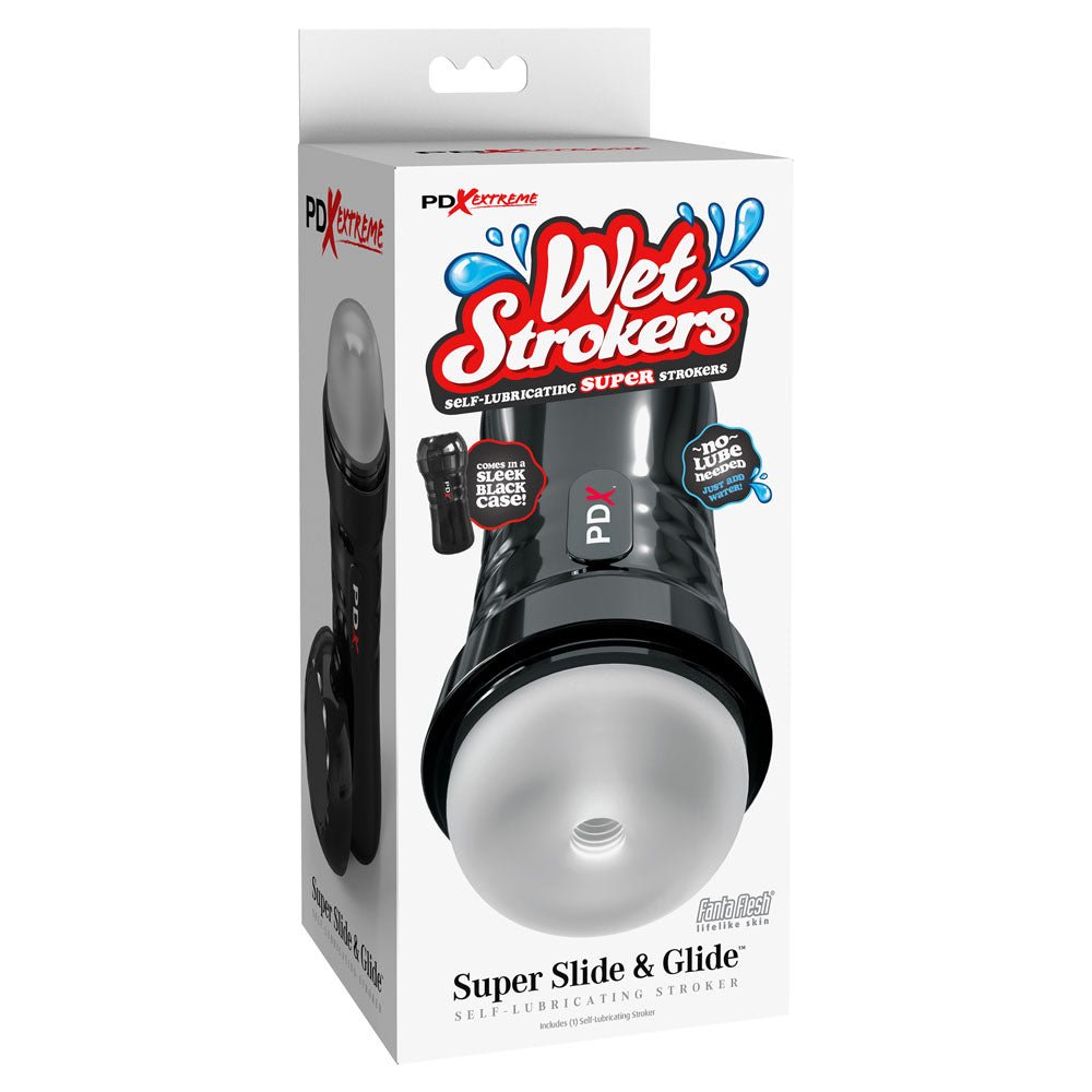 PDX Extreme Wet Strokers Super Slide & Glide - Clear Stroker - MASTURBATORS